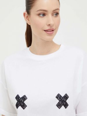 Памучна тениска Chantelle X бяло