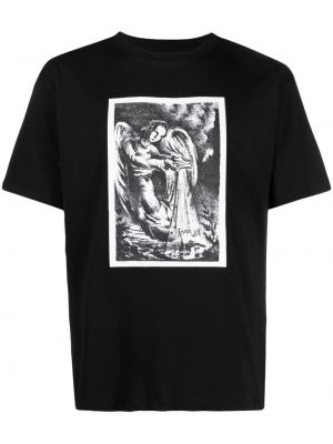 T-shirt di cotone con stampa Paccbet nero