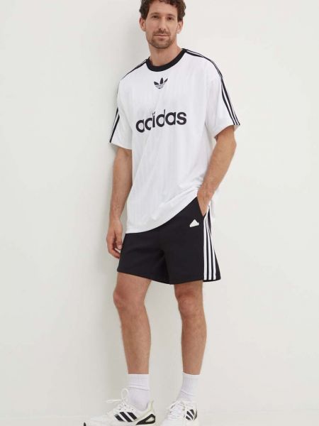 Koszulka z nadrukiem Adidas Originals biała