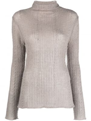 Прозрачен пуловер Amomento сиво
