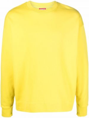 Bluza bawełniana z okrągłym dekoltem Camper żółta