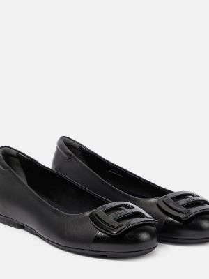 Bőr balerina cipők Hogan fekete