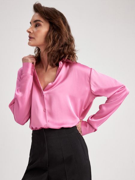Рожева блуза з довгим рукавом Defacto