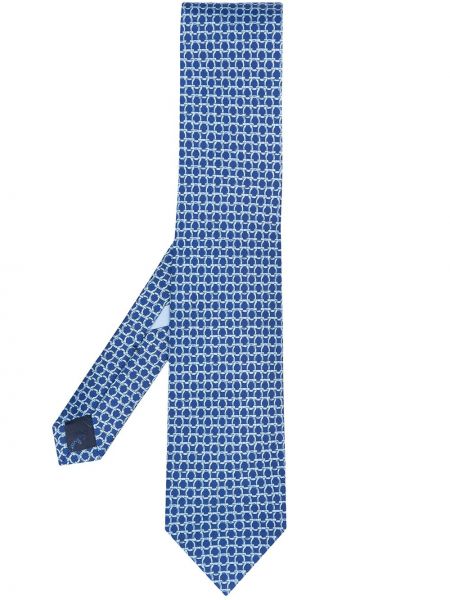 Corbata de tejido jacquard Salvatore Ferragamo azul