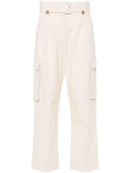 Pantalon cargo en coton Twinset beige