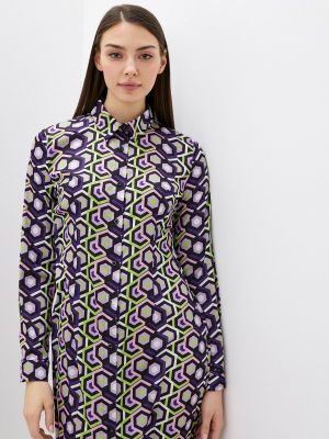 Платье-рубашка Vivostyle фиолетовое