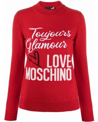 Jersey de punto de tela jersey Love Moschino rojo