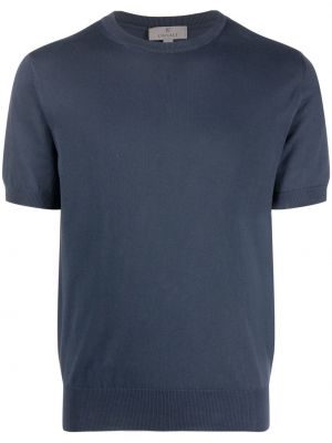 T-shirt con scollo tondo Canali blu
