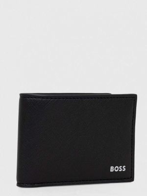 Bőr pénztárca Boss fekete