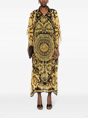 Sukienka z nadrukiem z krepy Versace