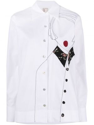 Camisa con bordado Antonio Marras blanco