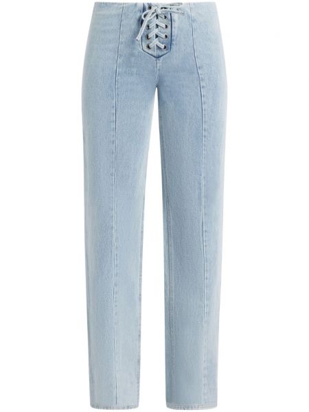 Spitzen schnür straight jeans Rotate Birger Christensen blau
