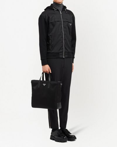 Shopper kabelka z nylonu Prada černá
