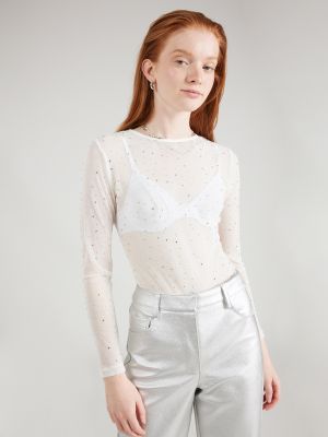 Прозрачна блуза Glamorous бяло