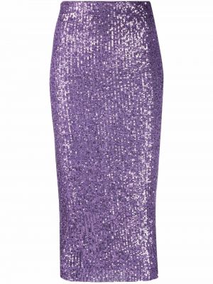 Falda de tubo con lentejuelas ajustada Rotate violeta