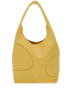 Δερμάτινη τσάντα shopper Ferragamo κίτρινο