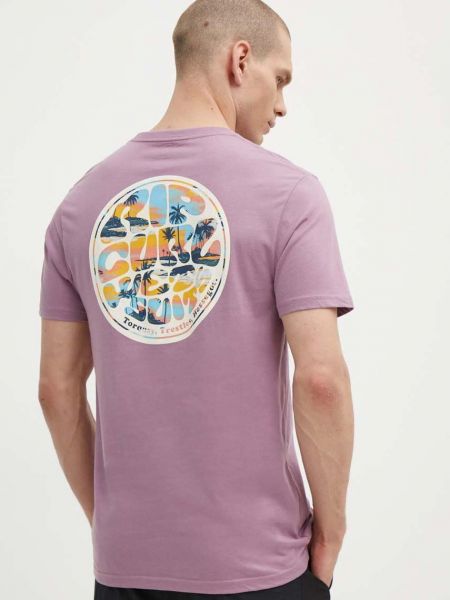 Koszulka z nadrukiem Rip Curl fioletowa