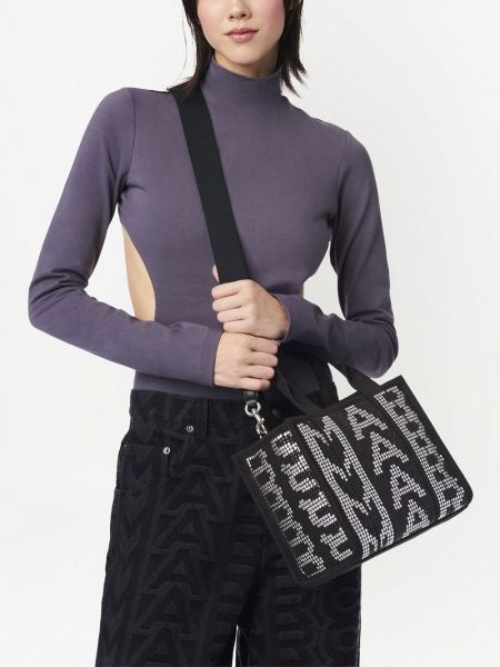 Shopper kabelka se cvočky Marc Jacobs černá