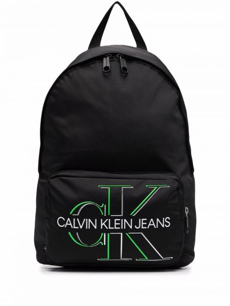 Mugursoma ar izšuvumiem Calvin Klein Jeans melns