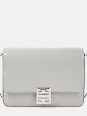 Кожени чанта през рамо Givenchy сиво