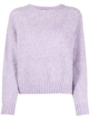 Volneni pulover z okroglim izrezom Mackintosh vijolična