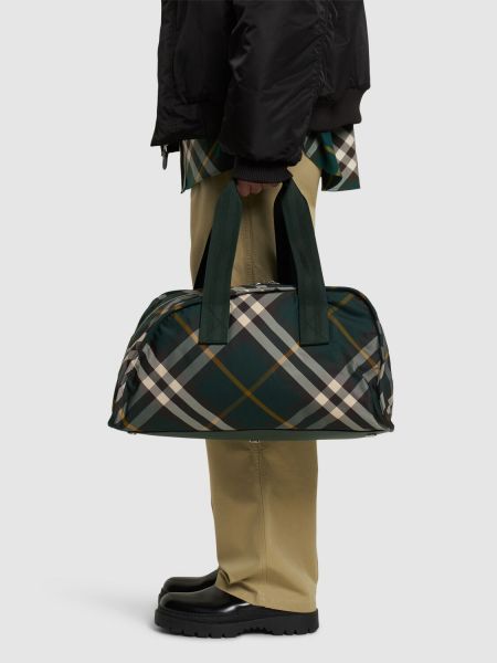Kockovaná taška s potlačou Burberry zelená