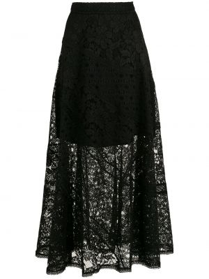 Čipkovaná midi sukňa Martha Medeiros čierna