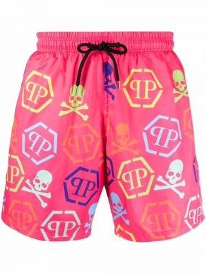 Trykt shorts Philipp Plein rosa