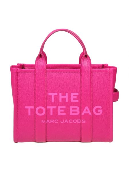 Różowa shopperka skórzana Marc Jacobs