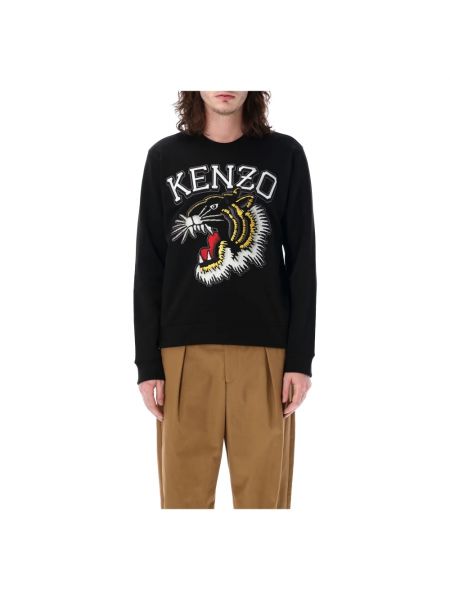 Sweatshirt mit rundhalsausschnitt mit tiger streifen Kenzo schwarz