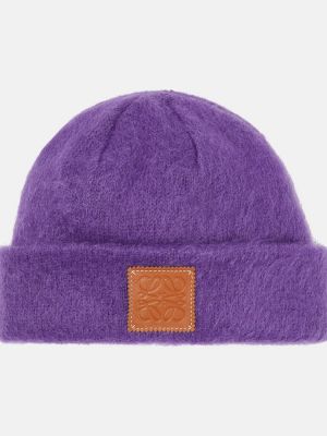 Mohérový čepice Loewe fialový