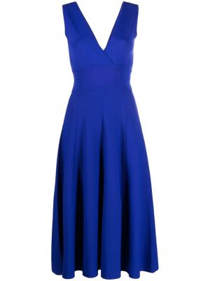 Μίντι φόρεμα με λαιμόκοψη v P.a.r.o.s.h. μπλε
