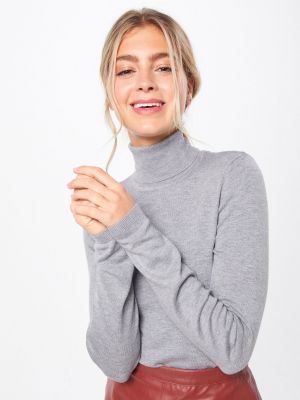 Меланжов пуловер Ichi сиво