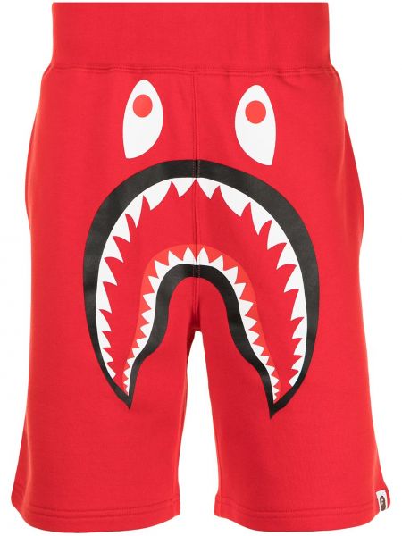 Pantalones cortos deportivos con estampado A Bathing Ape® rojo