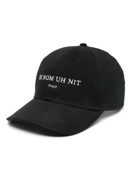 Siuvinėtas kepurė su snapeliu Ih Nom Uh Nit juoda