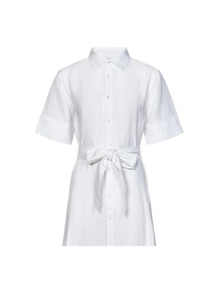 Vestido camisero de lino Polo Ralph Lauren blanco