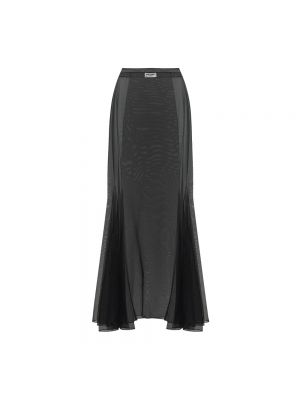 Długa spódnica elegancka Saint Laurent czarna