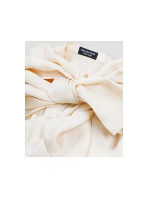 Blusa con capucha con estampado Balenciaga blanco