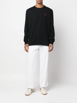 T-shirt en coton avec manches longues Polo Ralph Lauren noir
