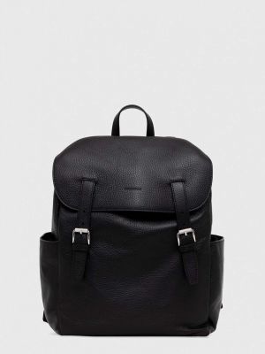 Черный однотонный кожаный рюкзак Coccinelle