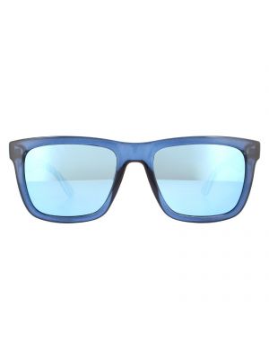Прямоугольные зеркальные солнцезащитные очки Lacoste синие