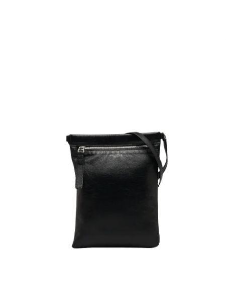 Leder schultertasche Yves Saint Laurent Vintage schwarz