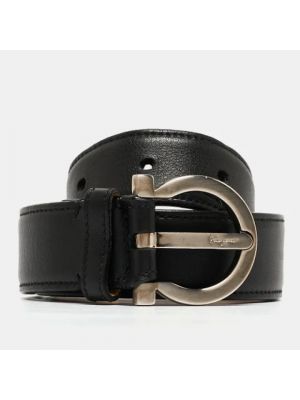 Cinturón de cuero Salvatore Ferragamo Pre-owned negro