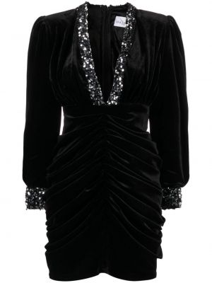 Κοκτέιλ φόρεμα με λαιμόκοψη v Ana Radu μαύρο