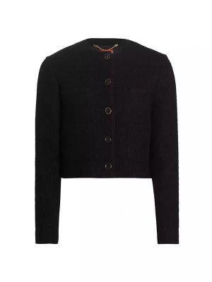 Твидовый шерстяной пиджак Altuzarra черный