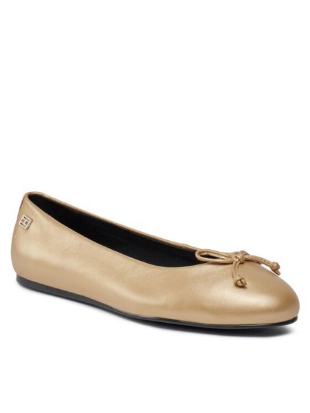 Balerina cipők Tommy Hilfiger aranyszínű