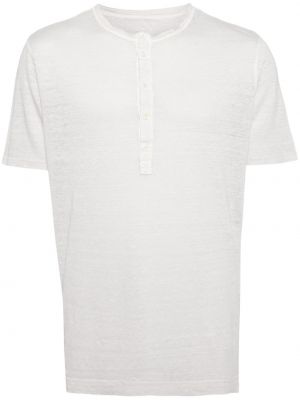 Ľanové tričko na gombíky 120% Lino sivá