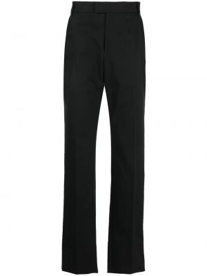 Bavlněné rovné kalhoty Alexander Mcqueen černé
