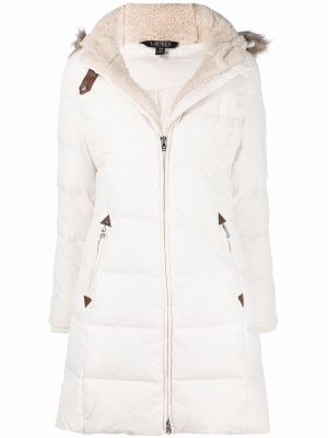 Pernata jakna s kapuljačom Lauren Ralph Lauren bijela