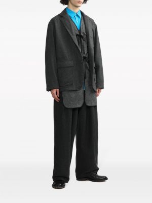 Plstěné rovné kalhoty Engineered Garments šedé